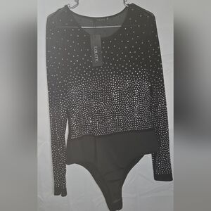Talent Black and Silver Studded Bodysuit